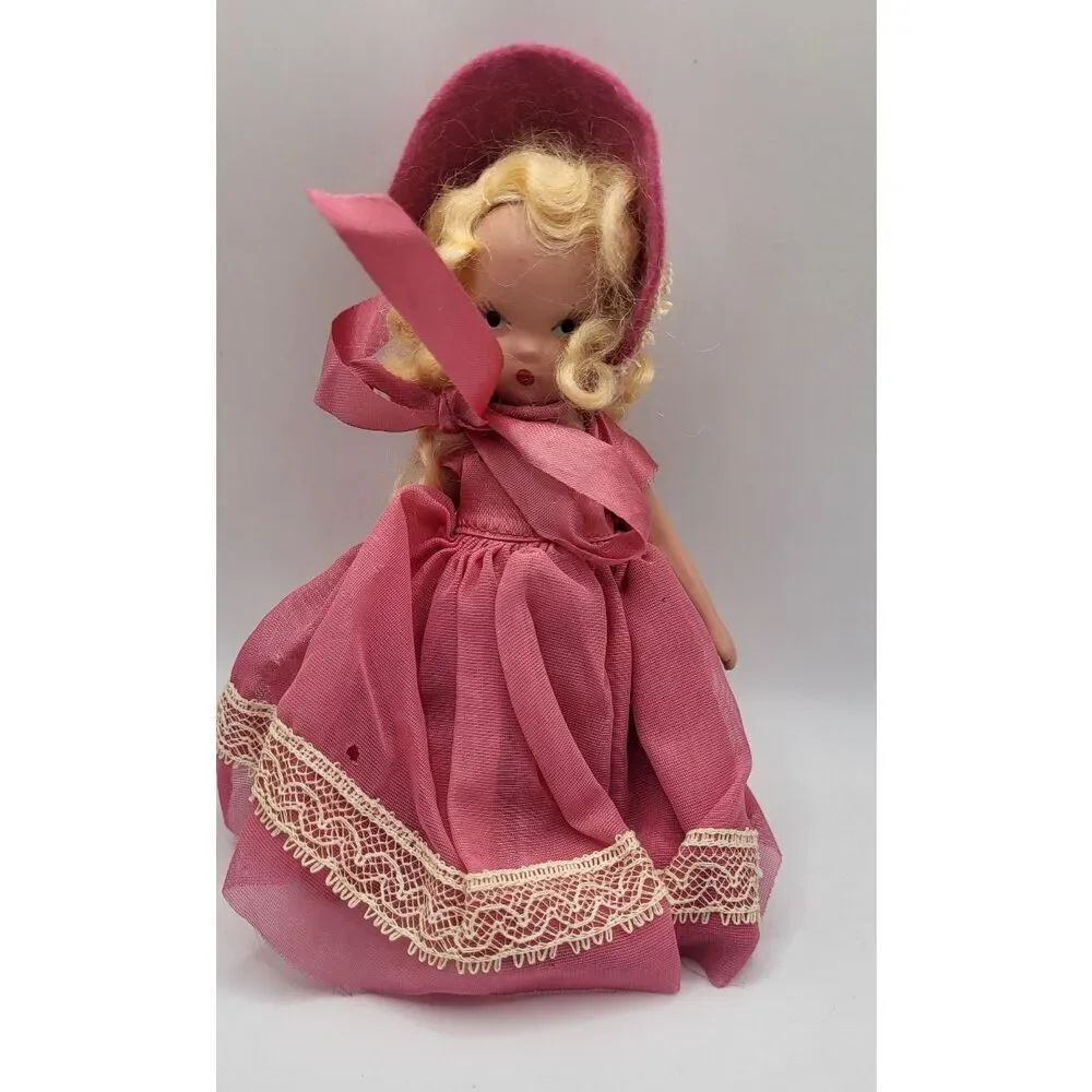 Nancy Ann Storybook Dolls Pink with Bonnet - original tag